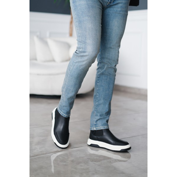 Erkek Chunky Tabanlı Deri Spor Bot 