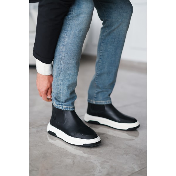 Erkek Chunky Tabanlı Deri Spor Bot 