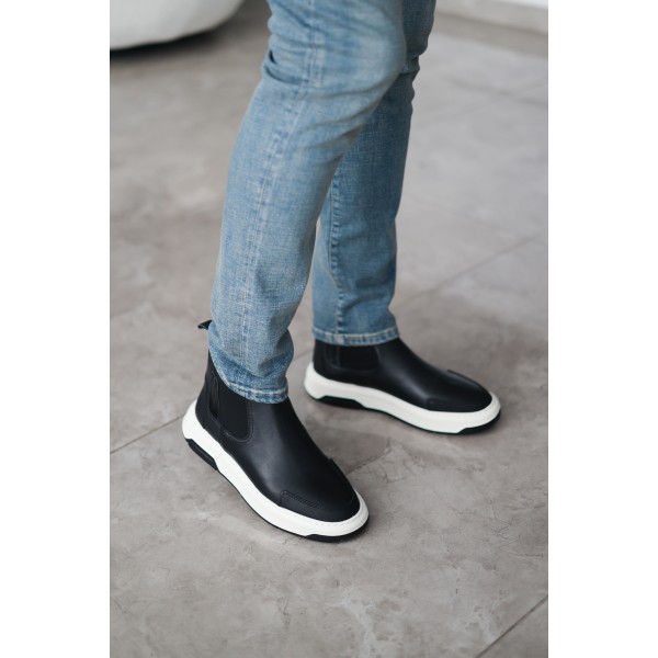 Erkek Chunky Tabanlı Deri Spor Bot 