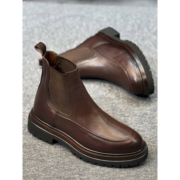 Erkek Kışlık Hakiki Bot Konfor Kalın Taban