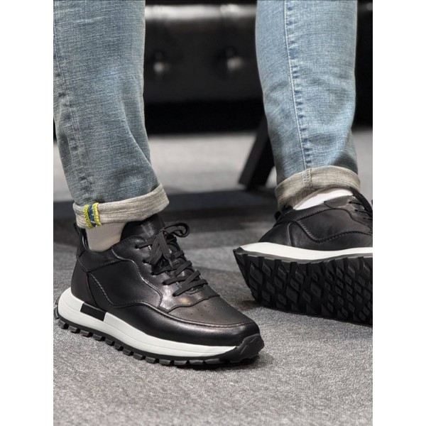 Erkek Casual Deri Sneaker Ortapedik İthal Taban