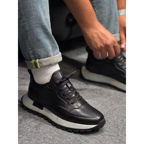 Erkek Casual Deri Sneaker Ortapedik İthal Taban