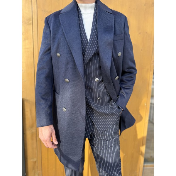 Erkek Premium Slim Fit Kaşe Kaban