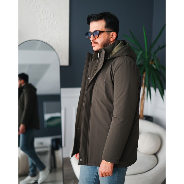 Erkek Nordic Pro Kapüşonlu Premium Parka