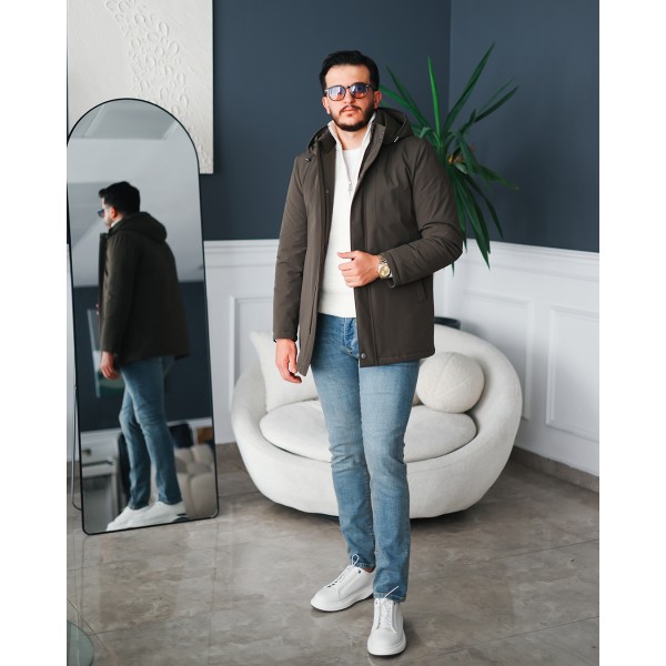 Erkek Nordic Pro Kapüşonlu Premium Parka