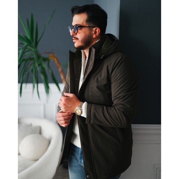 Erkek Nordic Pro Kapüşonlu Premium Parka