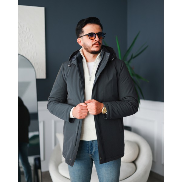 Erkek Nordic Pro Kapüşonlu Premium Parka
