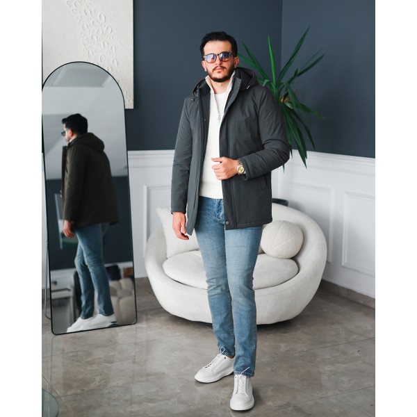 Erkek Nordic Pro Kapüşonlu Premium Parka
