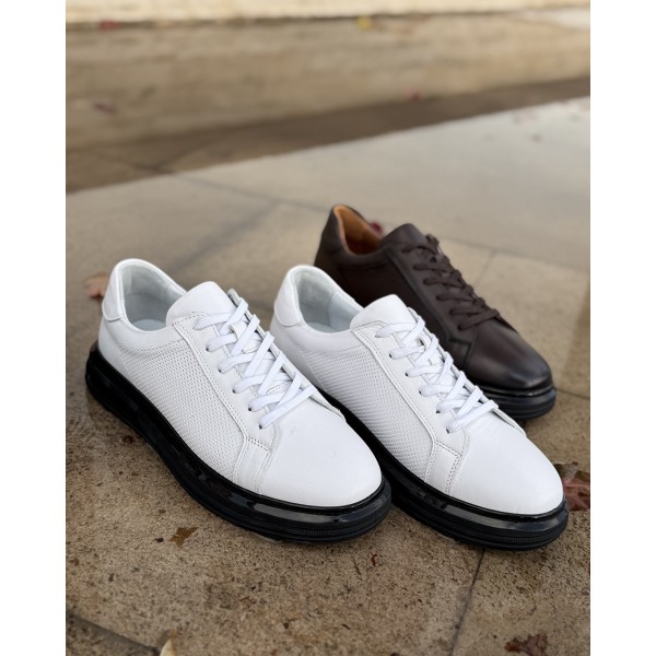 AeroFlex Hakiki Deri Ortapedik Balon Taban Sneaker Ayakkabı 