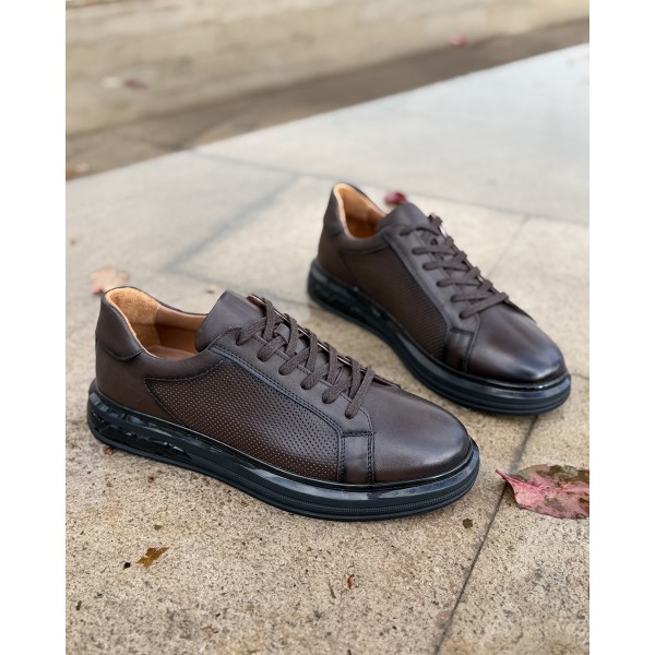 AeroFlex Hakiki Deri Ortapedik Balon Taban Sneaker Ayakkabı 