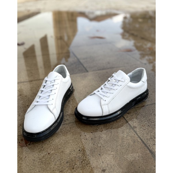 AeroFlex Hakiki Deri Ortapedik Balon Taban Sneaker Ayakkabı 