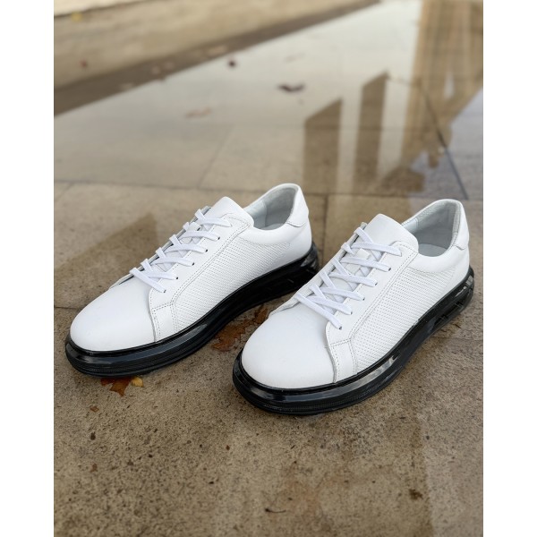 AeroFlex Hakiki Deri Ortapedik Balon Taban Sneaker Ayakkabı 
