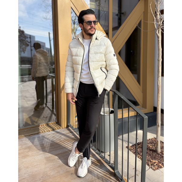 Arctic White Luxe Erkek Puf Mont