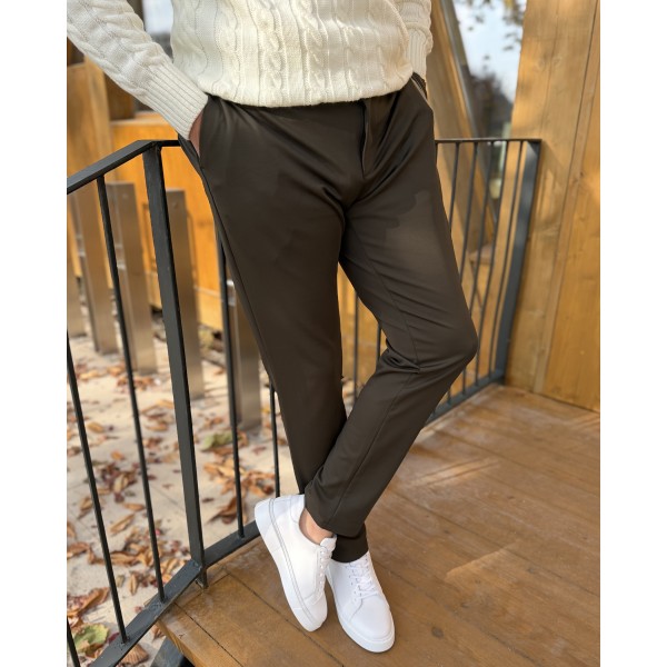 Montello Parlak-Esnek Kumaş Casual Pantolon