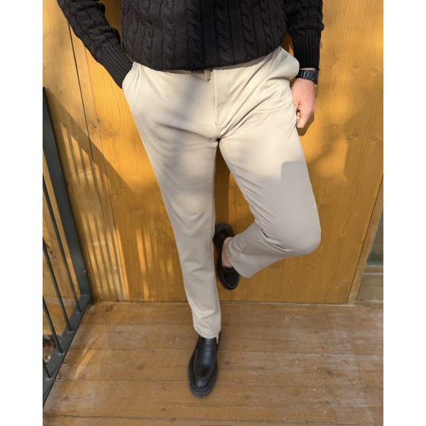 Montello Parlak-Esnek Kumaş Casual Pantolon