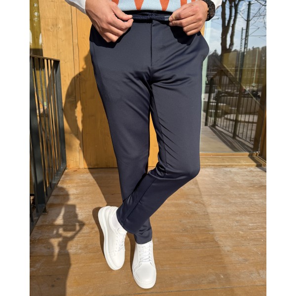 Montello Parlak-Esnek Kumaş Casual Pantolon