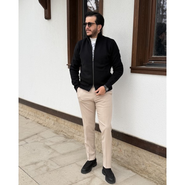 Erkek Elite Collection Çift Fermuarlı Triko Hır...