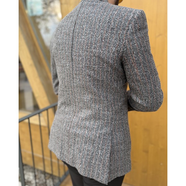 Erkek Tek Düğmeli Dokuma Blazer Ceket