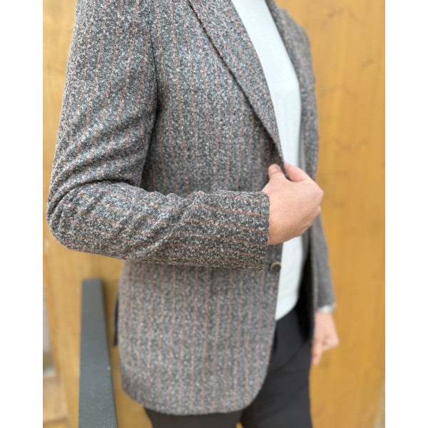 Erkek Tek Düğmeli Dokuma Blazer Ceket