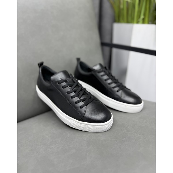 Erkek İnce Tabanlı Hakiki Deri Sneaker Ayakkabı