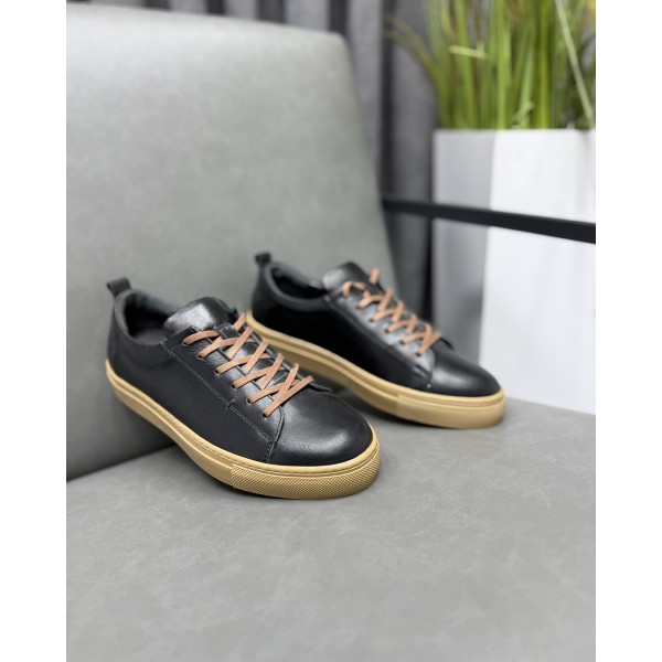 Erkek İnce Tabanlı Hakiki Deri Sneaker Ayakkabı