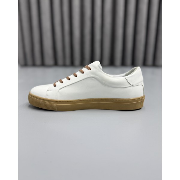 Erkek İnce Tabanlı Hakiki Deri Sneaker Ayakkabı