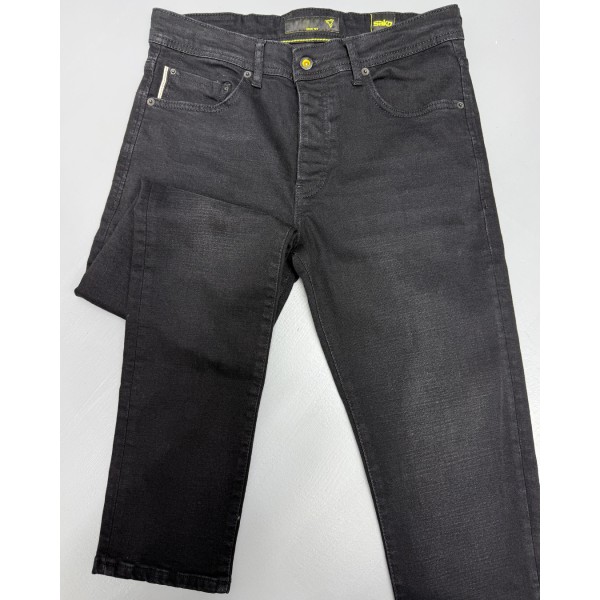 Erkek Premium Siyah Slim Fit Jean Kot Pantolon
