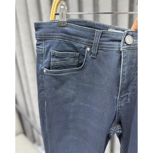 Koyu Lacivert Slim Fit Erkek Kot Pantolon