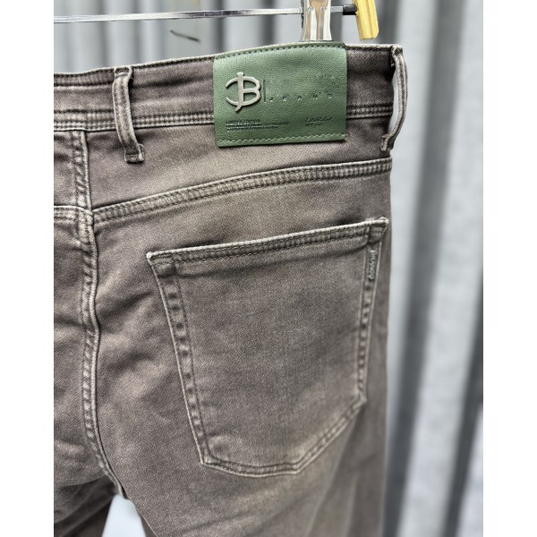 Kahverengi Slim Fit Erkek Jean Kot Pantolon