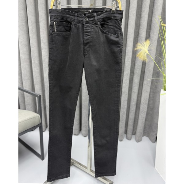 Erkek Essential Siyah Denim Jean Kot Pantolon