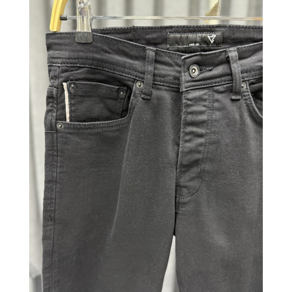 Erkek Essential Siyah Denim Jean Kot Pantolon