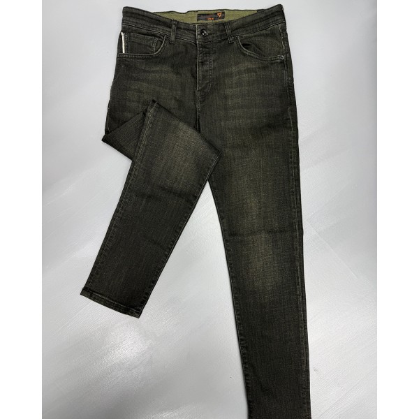 Erkek Günlük Slim Fit Koyu Yeşil Jean Kot Pantolon 