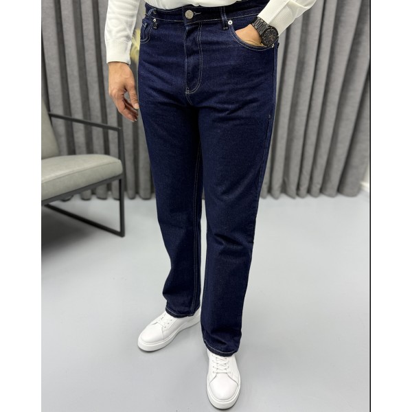 Erkek Baggy Fit Koyu Lacivert Jean Pantolon