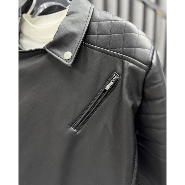 Steel Black Deri Ceket