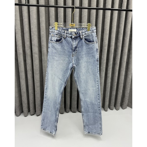 Erkek Premium Buz Mavisi Baggy Fit Jean Pantolon