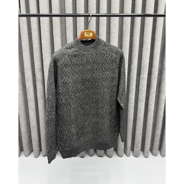 Erkek Modern Fit %50 Yünlü Dokuma Desen Triko Ka...