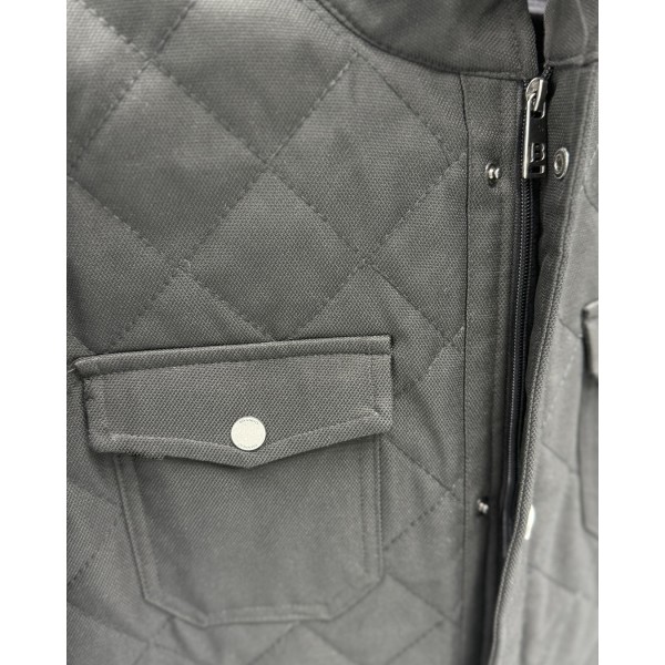 Erkek Premium Kapitone Dik Yaka Çıtçıtlı Casual Mont