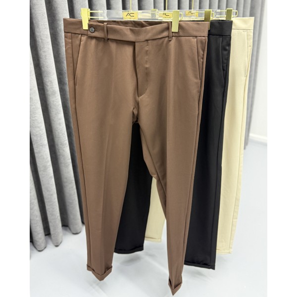 Erkek Elite Line Kumaş Dilli Modern Fit Pantolon