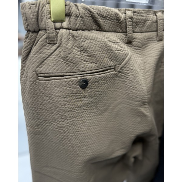 Erkek Premium Bel Lastikli Dokulu Şık Kumaş Pantolon