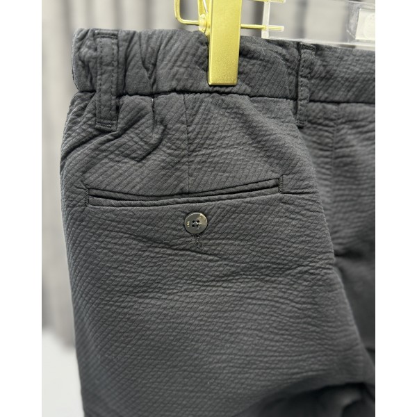 Erkek Premium Bel Lastikli Dokulu Şık Kumaş Pantolon