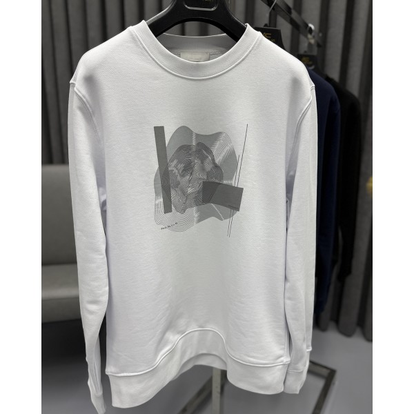 Erkek Premium 3 İplik Baskılı Bisiklet Yaka Sweatshirt