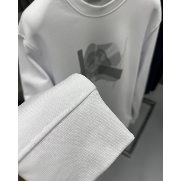 Erkek Premium 3 İplik Baskılı Bisiklet Yaka Sweatshirt