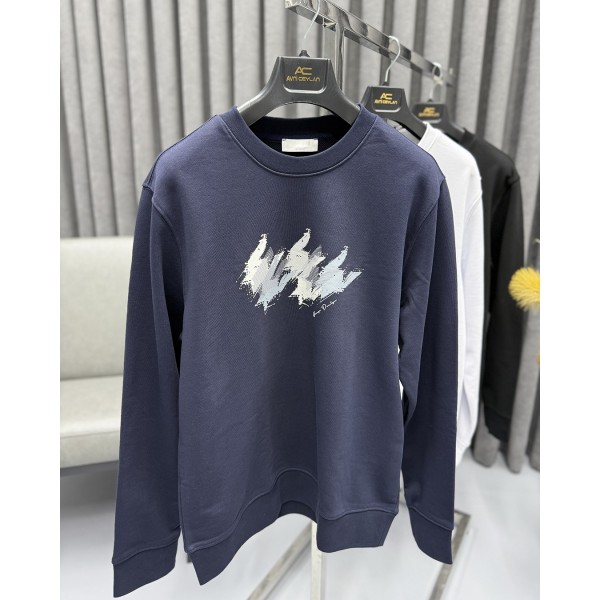 Erkek Premium 3 İplik Sade Baskılı Bisiklet Yaka Sweatshirt