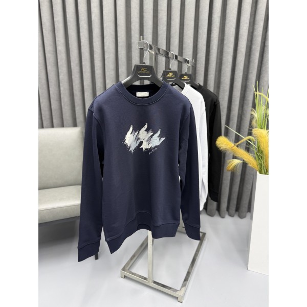 Erkek Premium 3 İplik Sade Baskılı Bisiklet Yaka Sweatshirt