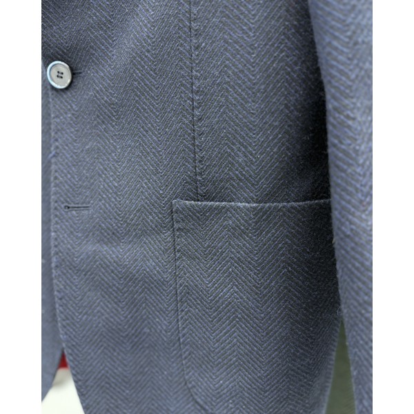 Erkek Premium Balıksırtı Dokulu Klasik Blazer Ceket
