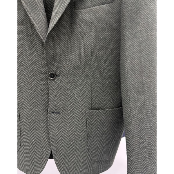 Erkek Premium Balıksırtı Dokulu Klasik Blazer Ceket