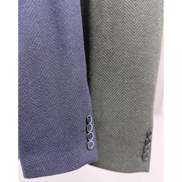 Erkek Premium Balıksırtı Dokulu Klasik Blazer Ceket