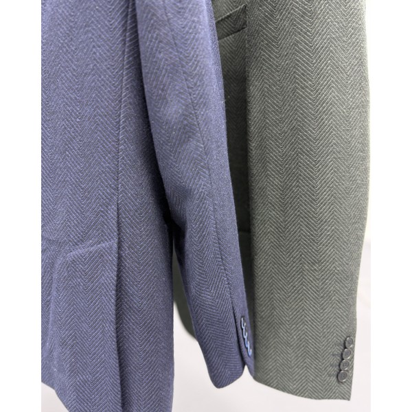 Erkek Premium Balıksırtı Dokulu Klasik Blazer Ceket