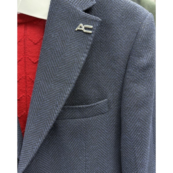 Erkek Premium Balıksırtı Dokulu Klasik Blazer Ceket