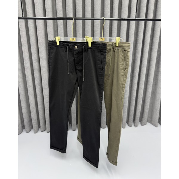 Erkek Premium Bağcıklı Modern Fit Kumaş Pantolon